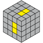 Centre jaune 4x4x4 ligne 2